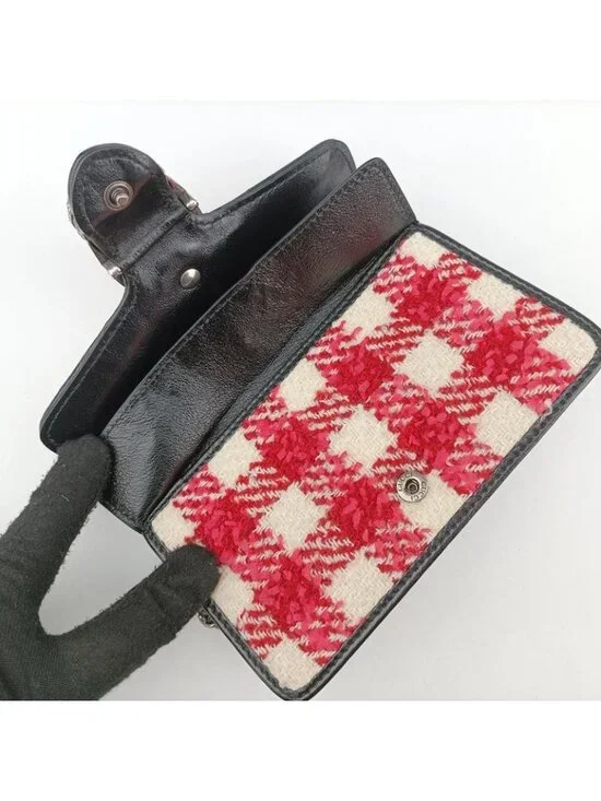 Gucci Dionysus Red White Black Tweed Messenger Bag - Picture 13 of 16